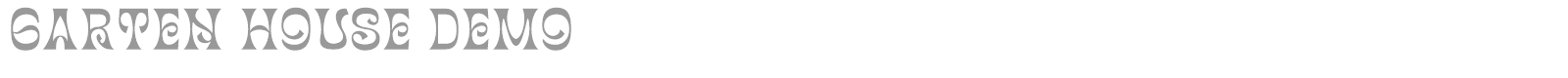 Garten House font preview